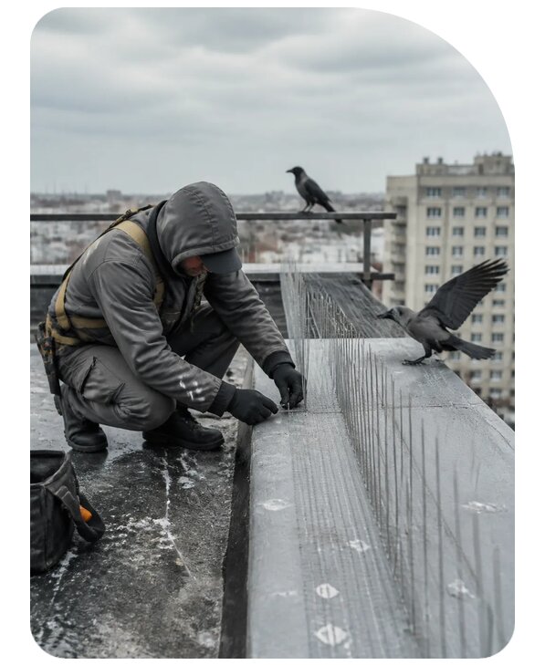 Защита от ворон под ключ в Луховицах по цене от 5173 р. | Сенат-Лхв